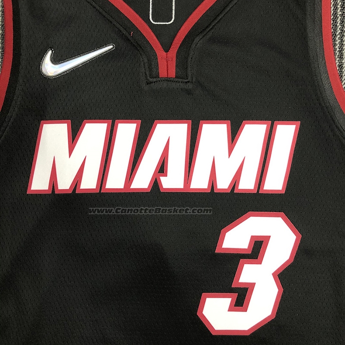 Maglia Miami Heat Victor Dwyane Wade #3 Icon Nero